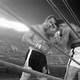 Norton leans on Ali against the ropes. Photo credit: AP
